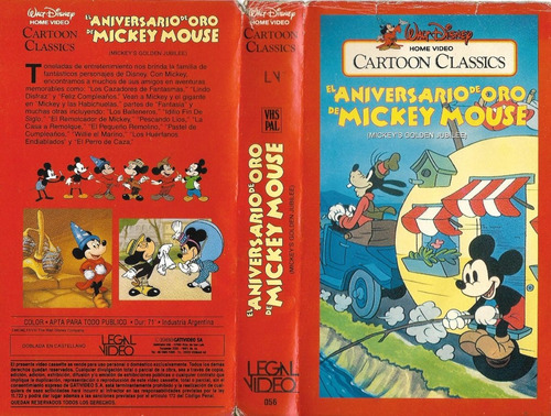 El Aniversario De Oro De Mickey Vhs Español Latino