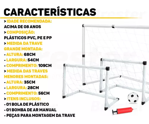 Kit Futebol Infantil Trave Gol Bola Bomba Brinquedo - Compre Agora