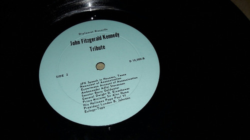 Disco De Acetato John F. Kennedy. (Usado)