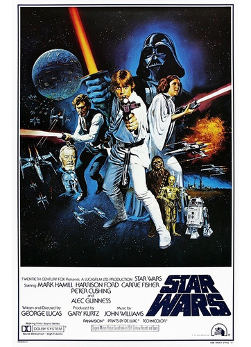 Poster De  Star Wars 1977 De La Película