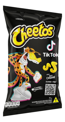 Salgadinho de Milho Cheetos Tik Tok queijo cheddar 75 g