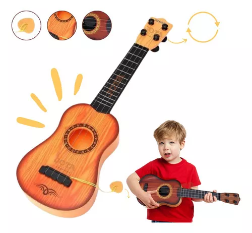 Ukulele Mini Violão Infantil Acústico Cordas Aço Brinquedo - BH