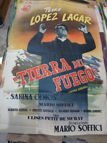 Antiguo Afiche De Cine Argentino  Tierra Del Fuego 328