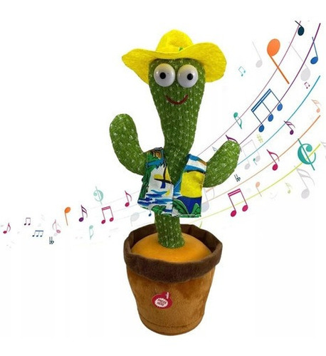 Cactus Bailarín 32 Cms Musical Juguete Interactivo