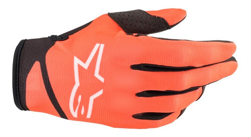 Luva Alpinestars Radar 22 Laranja Preto Cross Motocross Tamanho XL/GG