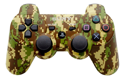 Controle Joystick Compatível Ps3 Army Green
