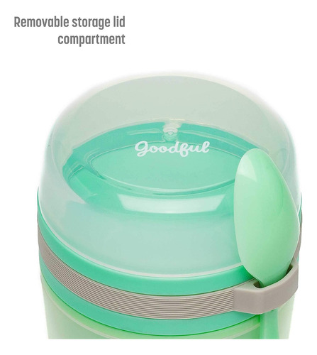 Recipiente De Almacenamiento Goodful Con Tapa/cuchara, Verde