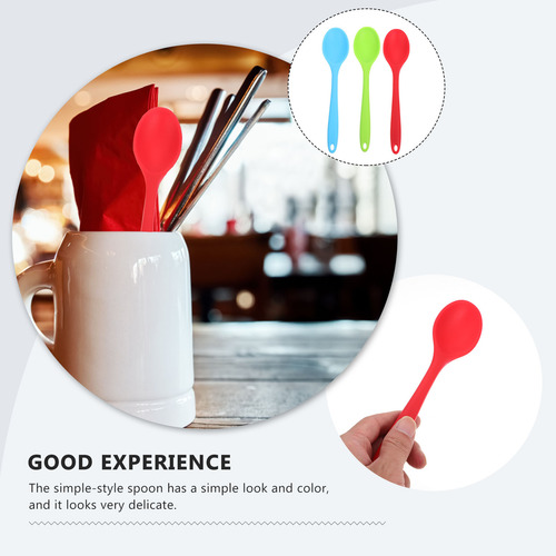 Cuchara De Silicona Para Servir Ramen Spoon, 3 Unidades