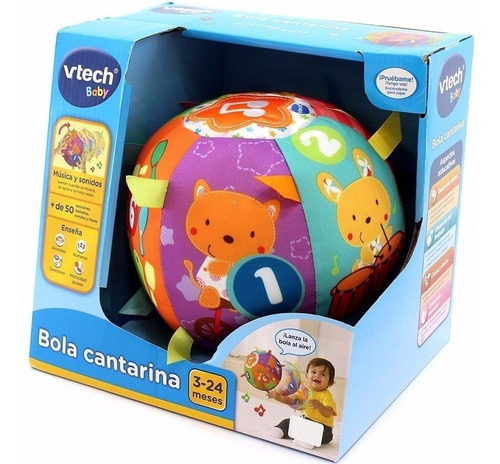 Balon Musical Pelota Bola De Bebe Vtech Interactiva Enseña