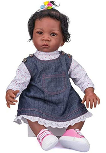 Ecomgoo African American Reborn Baby Dolls Piel Negra Ponder