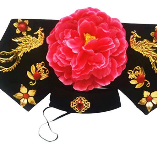 Diadema Qing Con Corona Floral, Diadema Divertida Con Borla,
