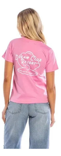 Imagen 2 de 4 de Remera Rusty Dream Club Resort Rosa Niña
