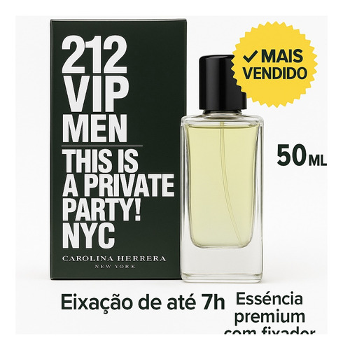 Perfume 212 Vip Men Masculino Tipo Importado 50 Ml Alta Qualidade Para Presente