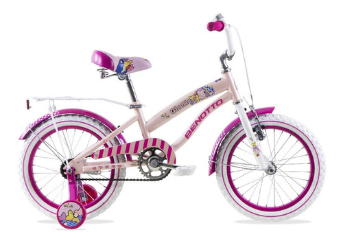 Bicicleta Acero Cross Giselle R16 1v Rosa Niña Benotto