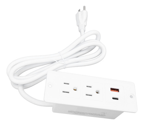 Enchufe De Escritorio Empotrado, 2 Enchufes, 1 Usb C, 1 Usb