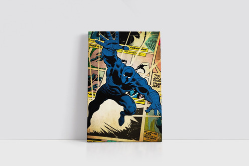 Cuadro Pantera Negra Comic 50x75cm Lienzo Canvas