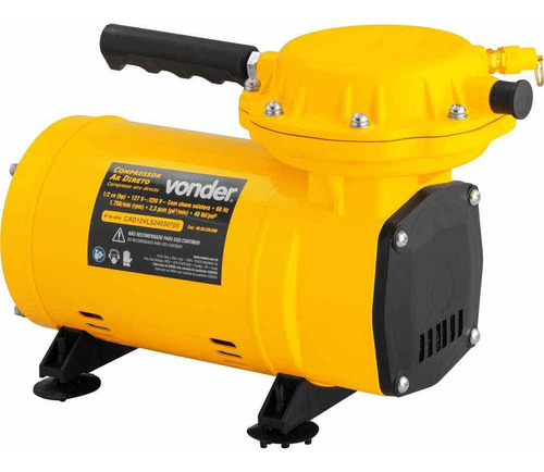 Compressor De Ar Direto 1/2hp Com Kit Multiuso Bivolt Vonder
