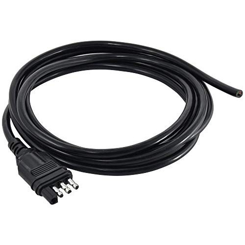 4 Way Flat Trailer Connector 10 Feet Jacketed Cable Hea...