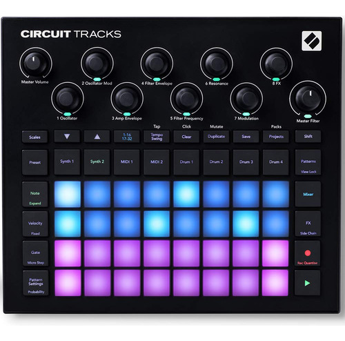 Faixas Do Circuito Groovebox Sequencer Novation Com Sintetiz