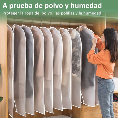 10pcs Protector De Ropa Colgante,bolsa Transparente A Prueba