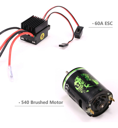 Motor Para Coche Rc Rc Crawler 27t Y 60a Esc Rc Hsp 540 Brus
