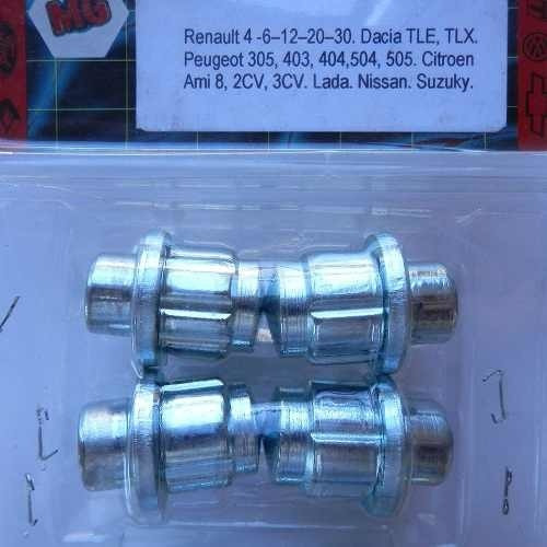 Imagen 3 de 5 de Kit 8 Tuercas A/plana + Antirrobo Llanta Renault12 Aleacion