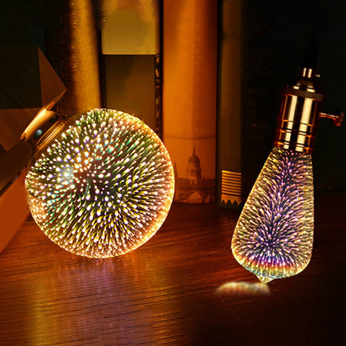 2 Bombillas Led Led Infinity 3d Con Efecto De Fuegos Artific