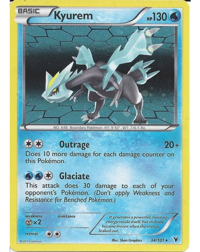 Cartas Pokemon Kyurem Holo Alternate