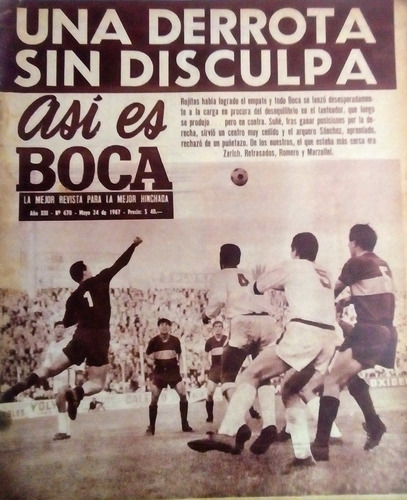 Así Es Boca 670 Campeonato 1967 Quilmes 2 Boca 1