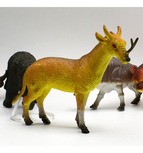 Ucc 6pcs Simulación Mamut Sable Animal Modelo Juguete