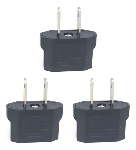 Adaptador Convertidor Enchufe Europeo A Americano Plug X3