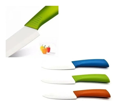 Set Cuchillo Ceramica X2 Unidades Mango Antideslizante Color