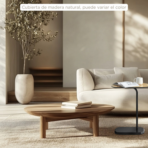 Mesa Auxiliar Minimalista De Centro Para Sala Adh-203589 Color Natural-ngo