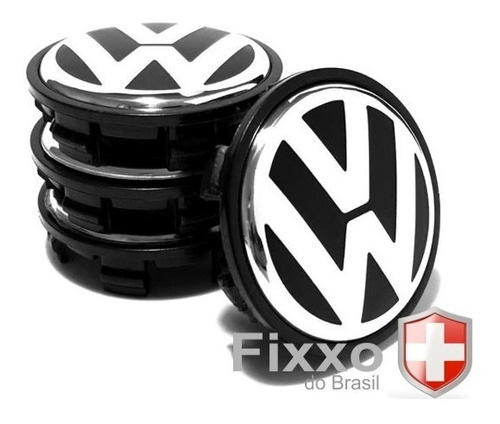 Imagem 1 de 2 de 4 Calotinhas Tampa Centro Roda Krmai 56mm Volkswagen Gol G5