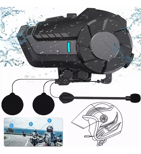 Kit For Audífono Intercomunicador Para Motocicleta Bluetooth