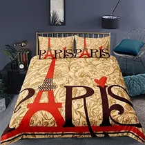 Comprar Fundas Para Edredones - Feelyou Eiffel Tower Bedding Set Kin