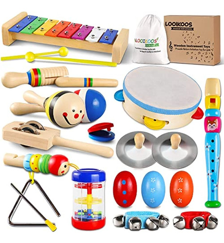 Looikoos Juego De Instrumentos Musicales Para Niños Pequeños