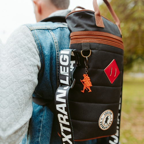 Imagen 7 de 10 de Mochila Matera Pampa Rambo Rap Negro