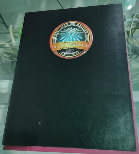 Album Con Monedas De 1 Peso Resplandor Plata Lleno (Usado)