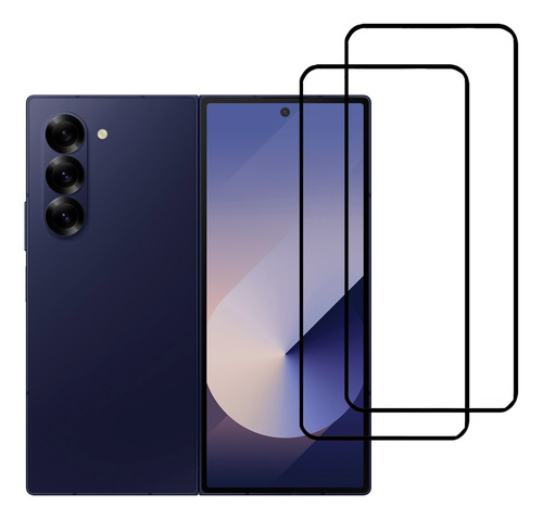 2 Micas Cristal Templado 9h Para Samsung Galaxy Z Fold 5