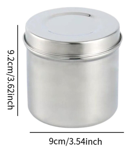 Recipiente De Acero Inoxidable Para Aderezos, 9 Cm X 9,2 Cm