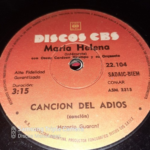 Simple Maria Helena Discos Cbs C20
