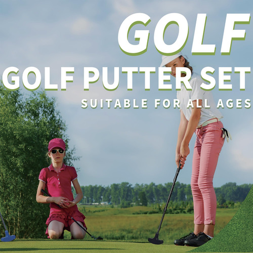 Putter De Mini Golf Ajustable Con 8 Pelotas De Golf, Putters
