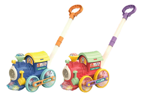 Tren Burbujas Juguete Electronico Maquina Luz Y Sonido Niños Color Color Al Azar