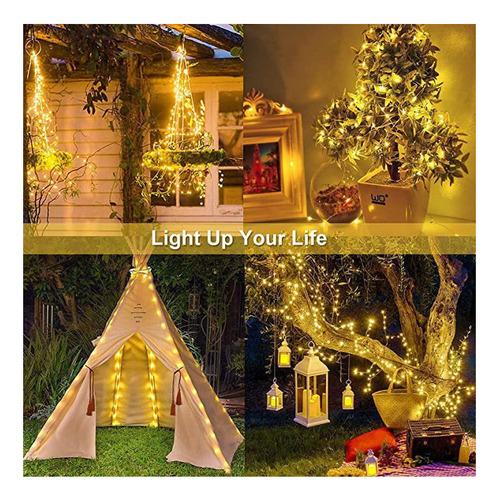 Tira De 300 Luces Led Solares 32m Para Halloween Y Navidad