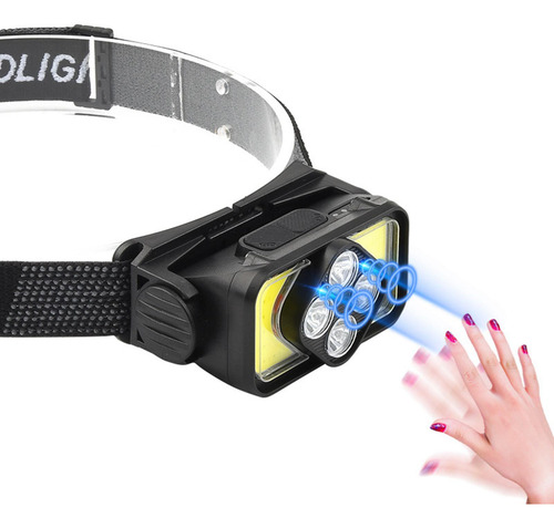 Linterna Frontal Led, Lámpara Frontal 4 Cuentas Led