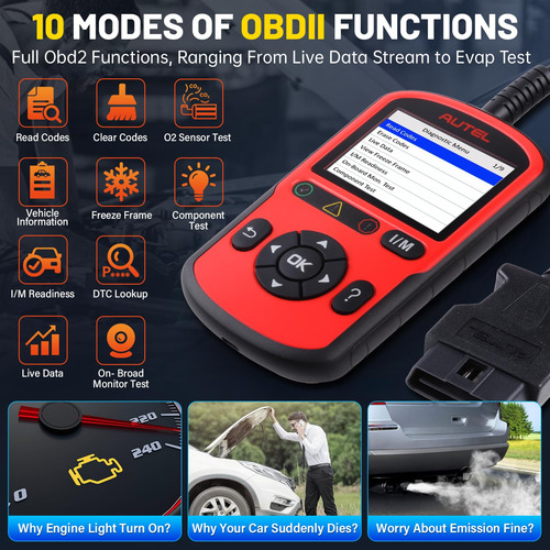 Autel Escáner Obd2 Autolink Al549 (versión Mejorada De