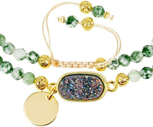 Tumbeelluwa Pulsera De Cuentas De Piedra Facetada De 4 Mm Pa