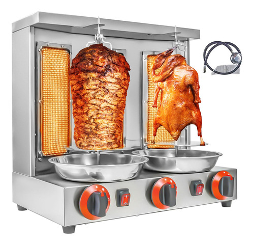 Xgn Shawarma Machine - Asador Vertical De 3 Quemadores Para 