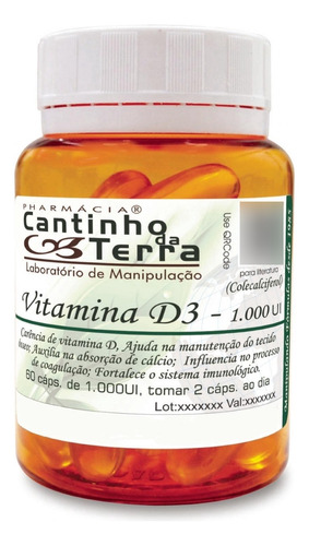 Capsula Vitamina D3 1.000ui - 60caps